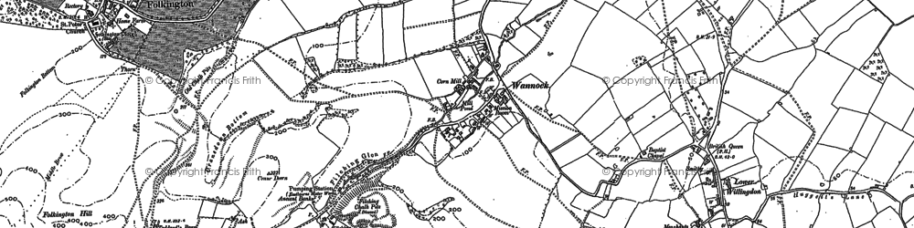 Old map of Wannock in 1898