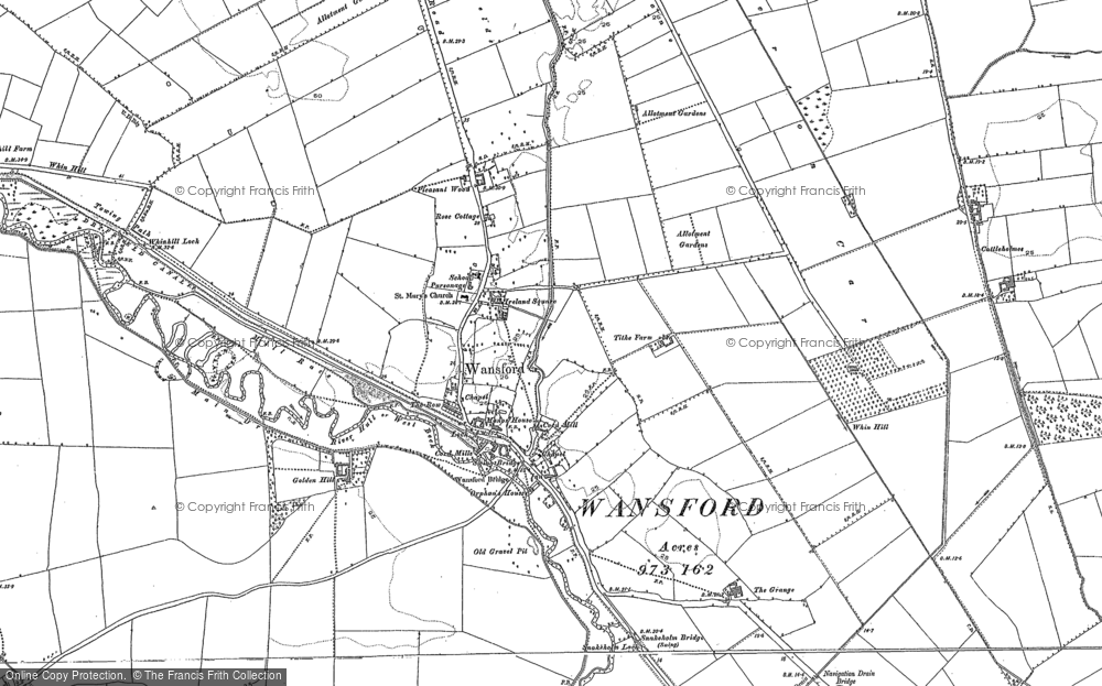 Old Map of Wansford, 1890 - 1891 in 1890