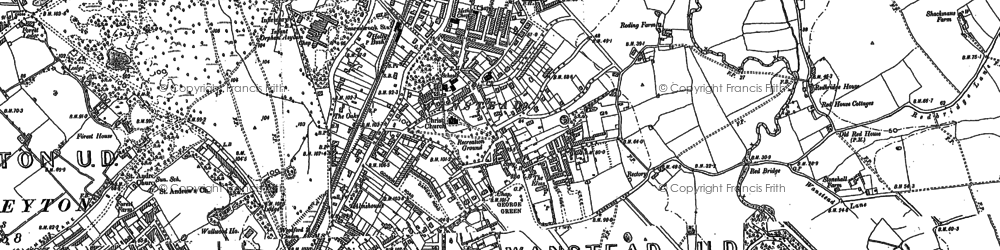 Old map of Wanstead in 1894