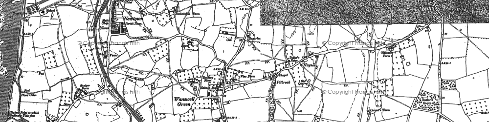 Old map of Wanswell in 1879