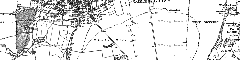 Old map of Wantage in 1876