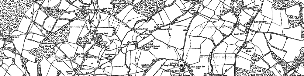 Old map of Warbleton in 1897