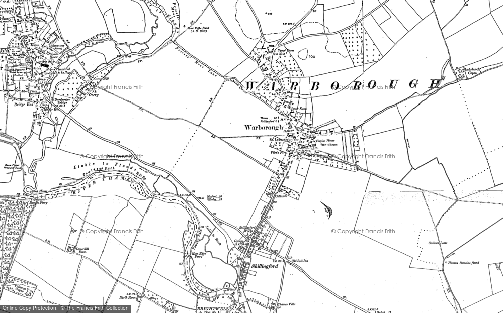 Old Map of Warborough, 1897 - 1910 in 1897