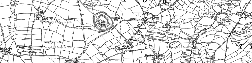 Old map of West Langdon in 1882