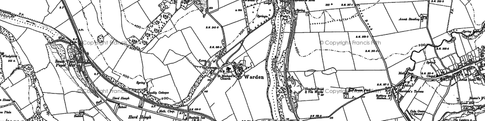 Old map of Bridge End in 1895