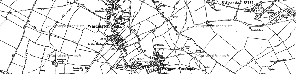 Old map of Wardington in 1899