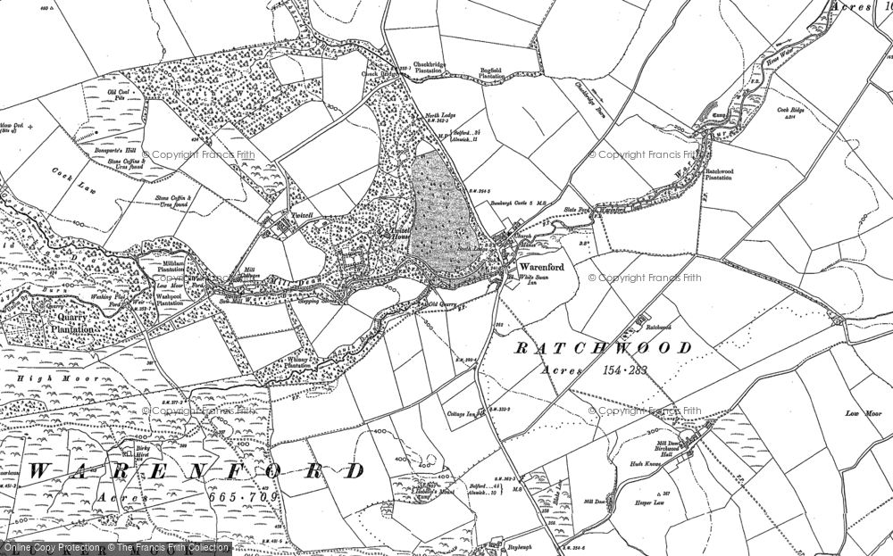 Old Map of Historic Map covering Birchwood Hall in 1897