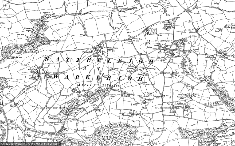 Old Map of Warkleigh, 1887 - 1888 in 1887