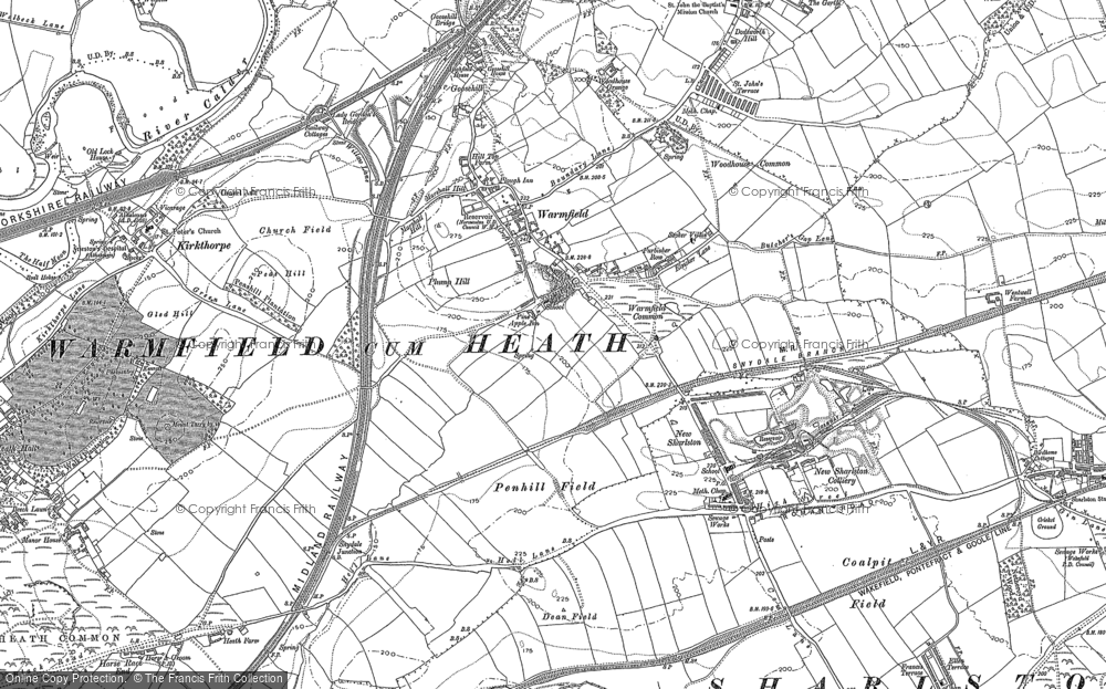 Old Map of Historic Map covering Goosehill in 1890