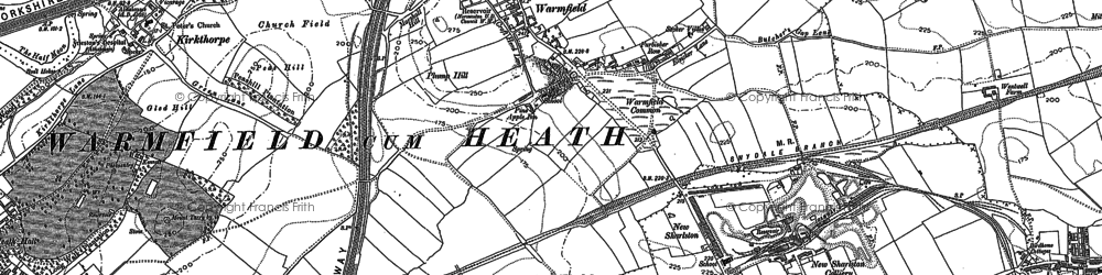 Old map of Warmfield in 1890