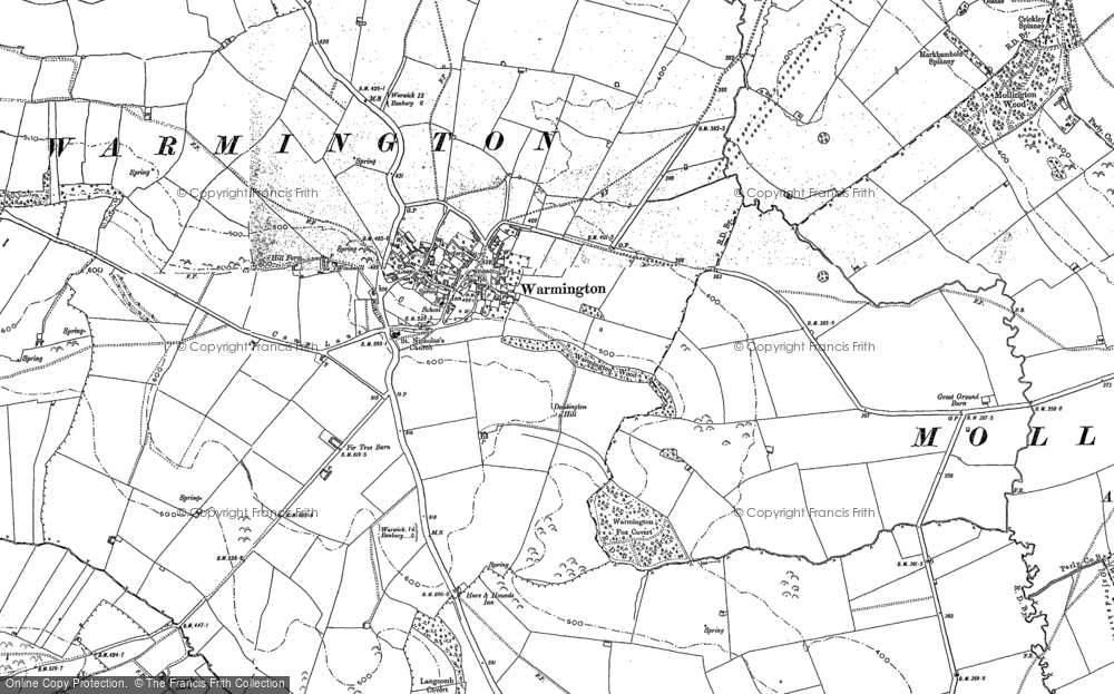 Old Map of Warmington, 1899 - 1904 in 1899