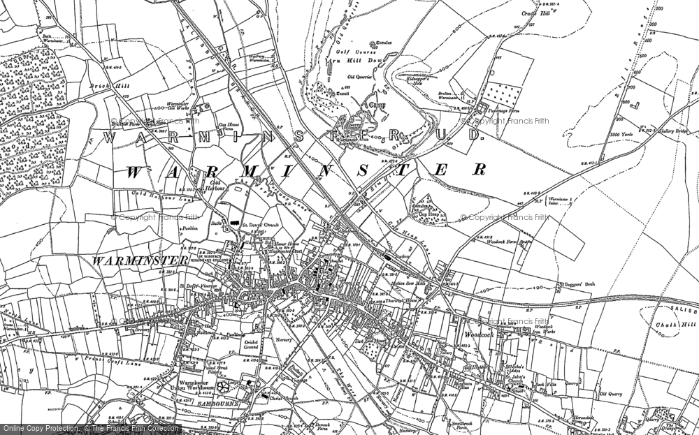 Old Map of Historic Map covering Sambourne in 1899