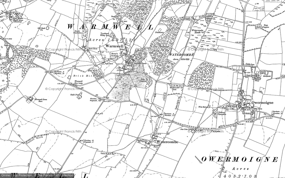 Old Map of Warmwell, 1886 in 1886