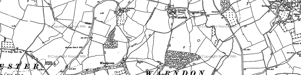 Old map of Brickfields in 1884