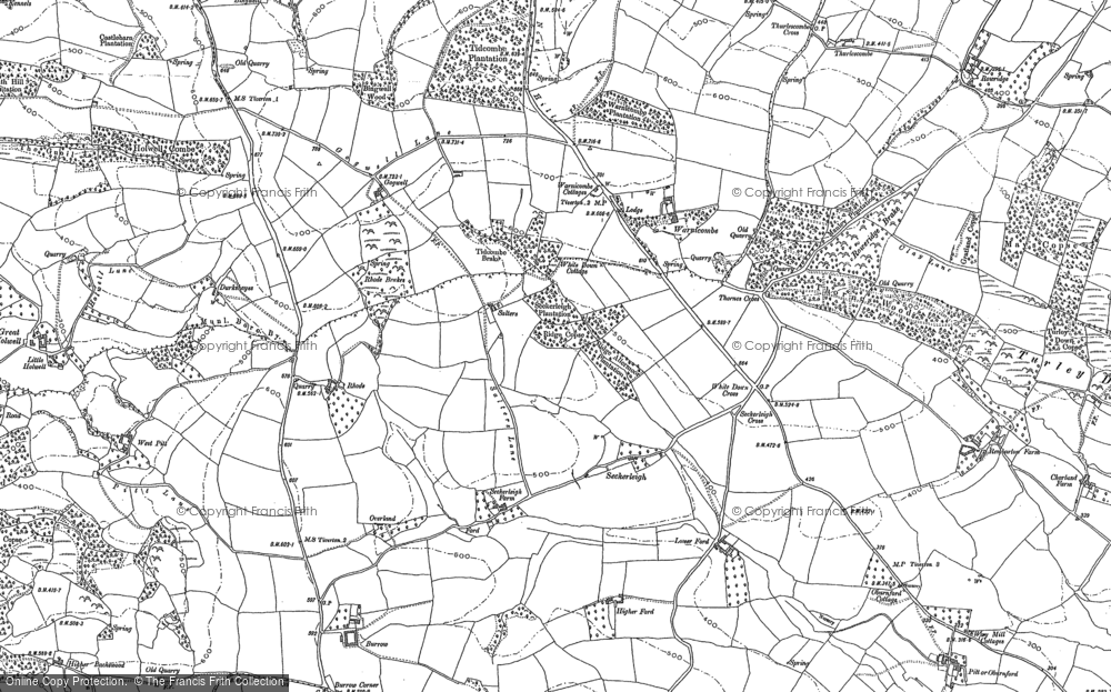 Old Map of Warnicombe, 1886 - 1887 in 1886