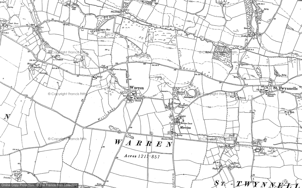 Old Map of Warren, 1948 in 1948