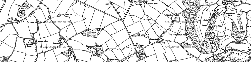 Old map of Oakshott in 1895