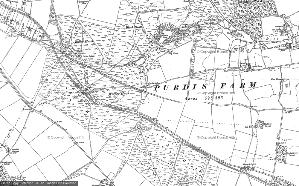 Old Map of Warren Heath, 1880 - 1882 in 1880