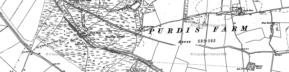 Old map of Brook Hill in 1880