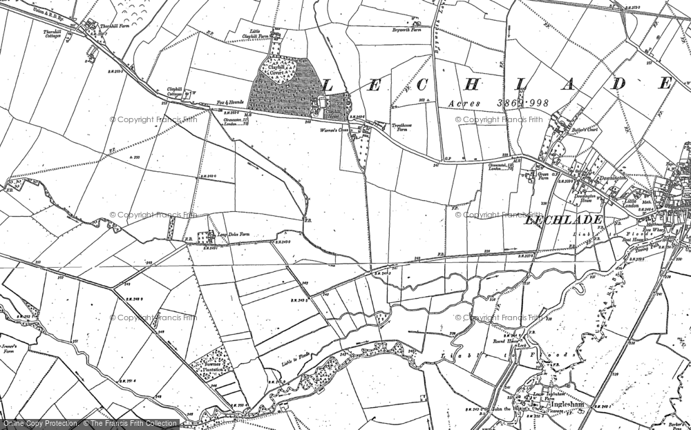 Old Map of Warren's Cross Fm, 1901 - 1910 in 1901