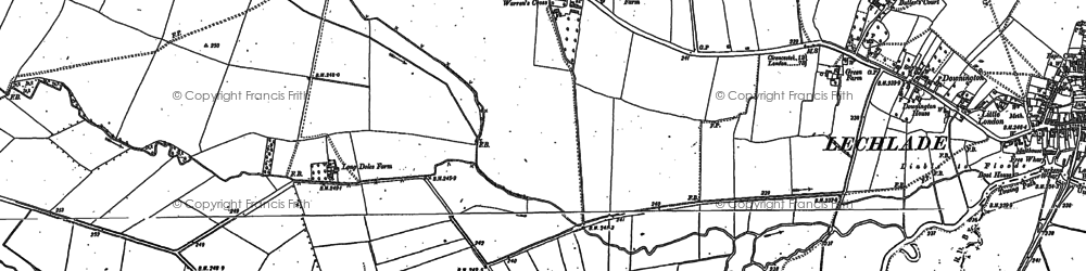 Old map of Warren's Cross Fm in 1901