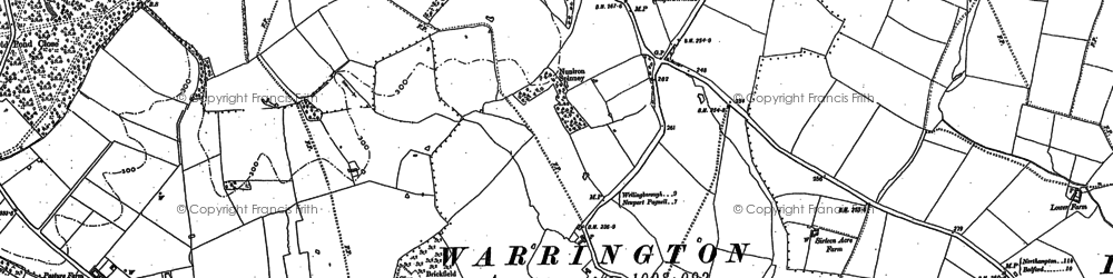 Old map of Warrington in 1899
