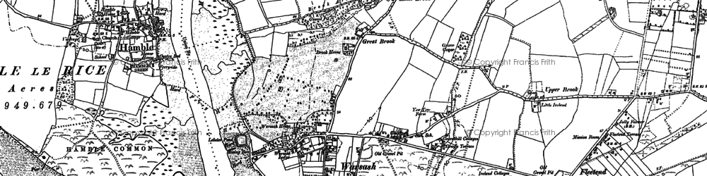 Old map of Hook in 1895