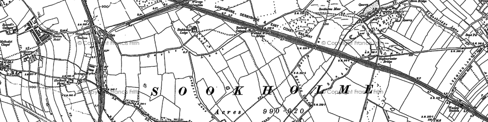 Old map of Warsop Vale in 1884