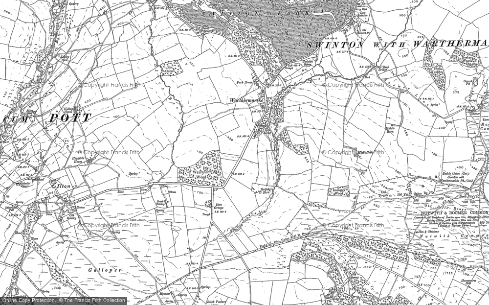 Old Map of Warthermarske, 1890 in 1890