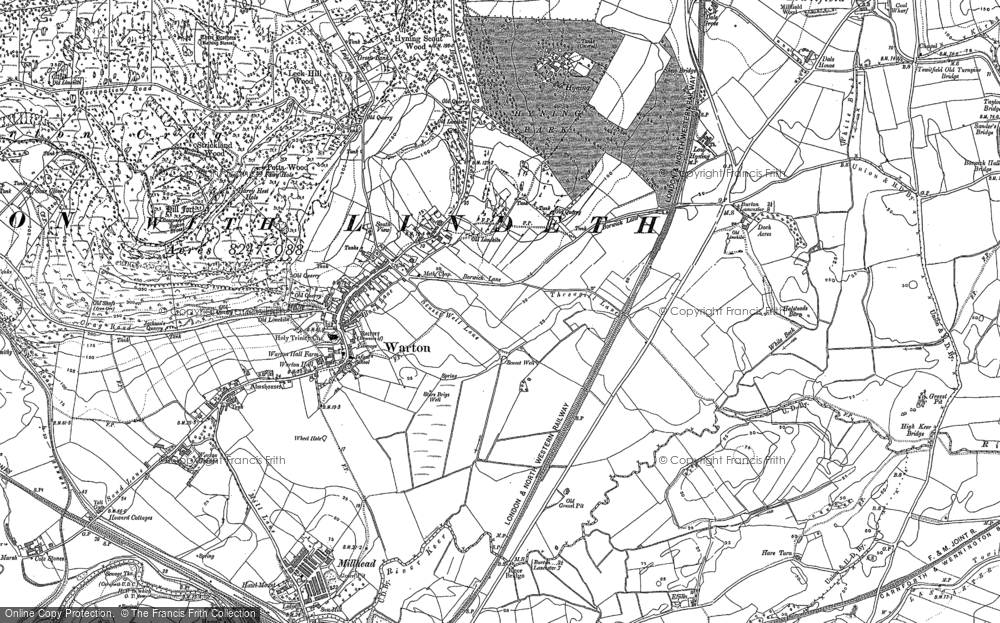 Old Map of Warton, 1910 - 1911 in 1910
