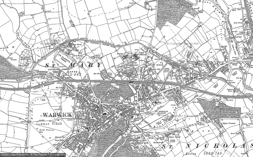 Old Map of Historic Map covering Bridge End in 1886