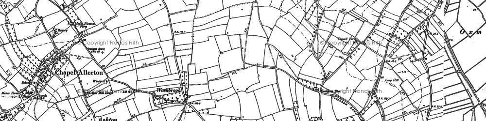 Old map of Washbrook in 1884