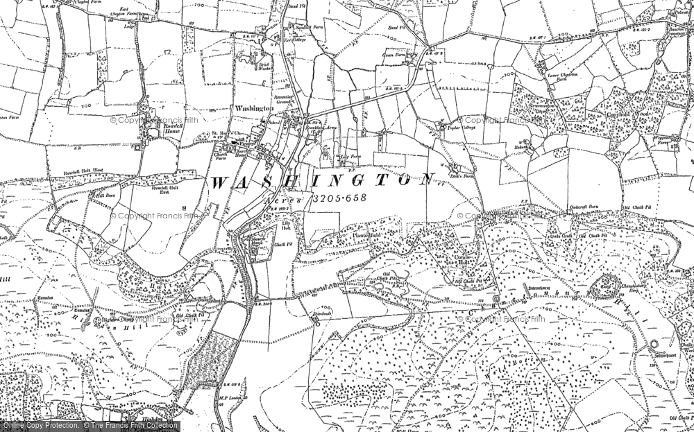 Old Map of Historic Map covering Windlesham (Sch) in 1896