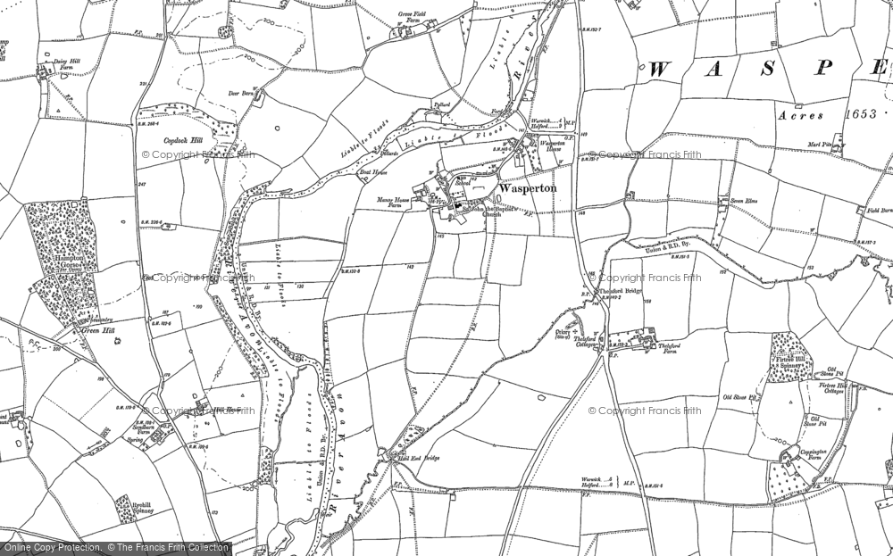 Old Map of Wasperton, 1885 in 1885