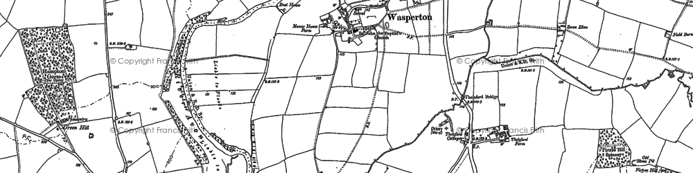 Old map of Wasperton in 1885