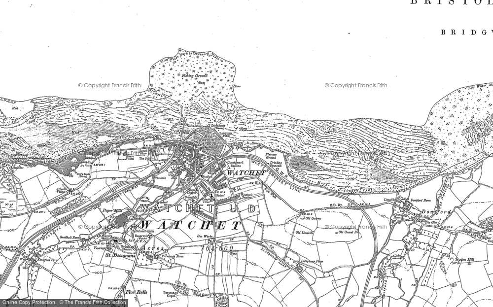 Old Map of Watchet, 1887 - 1902 in 1887