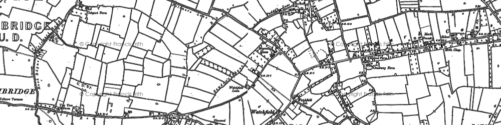 Old map of Northwick in 1884