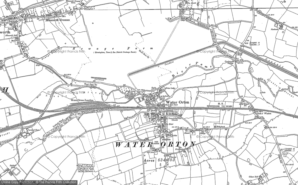 Old Map of Water Orton, 1886 in 1886