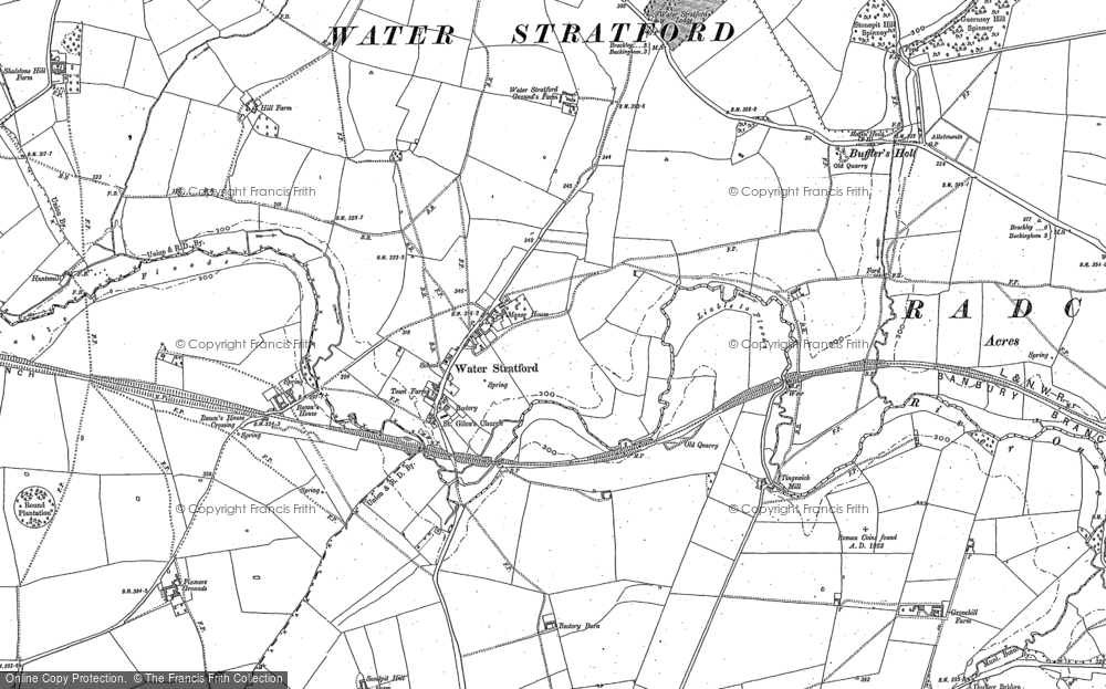 Old Map of Water Stratford, 1898 - 1938 in 1898