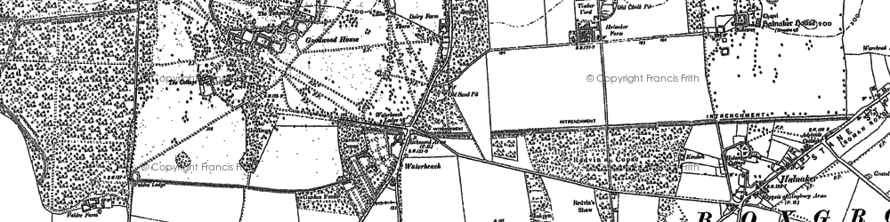 Old map of Waterbeach in 1896