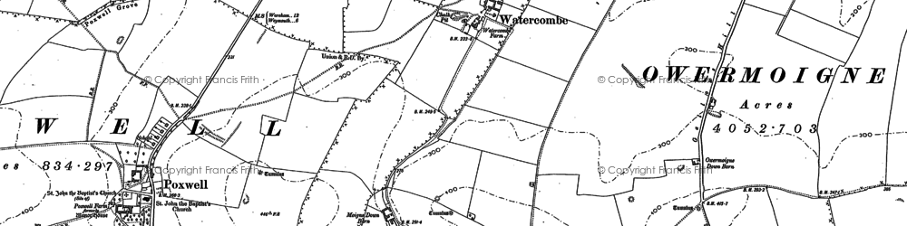 Old map of Brick Hill in 1886