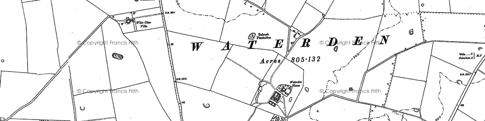 Old map of Waterden in 1885