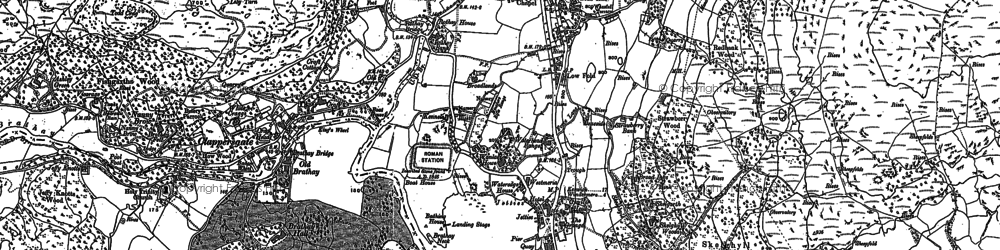 Old map of Waterhead in 1912