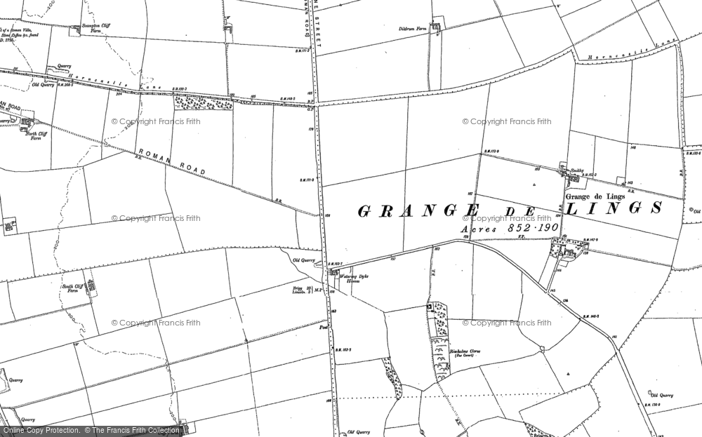 Old Map of Watering Dyke Houses, 1885 - 1886 in 1885