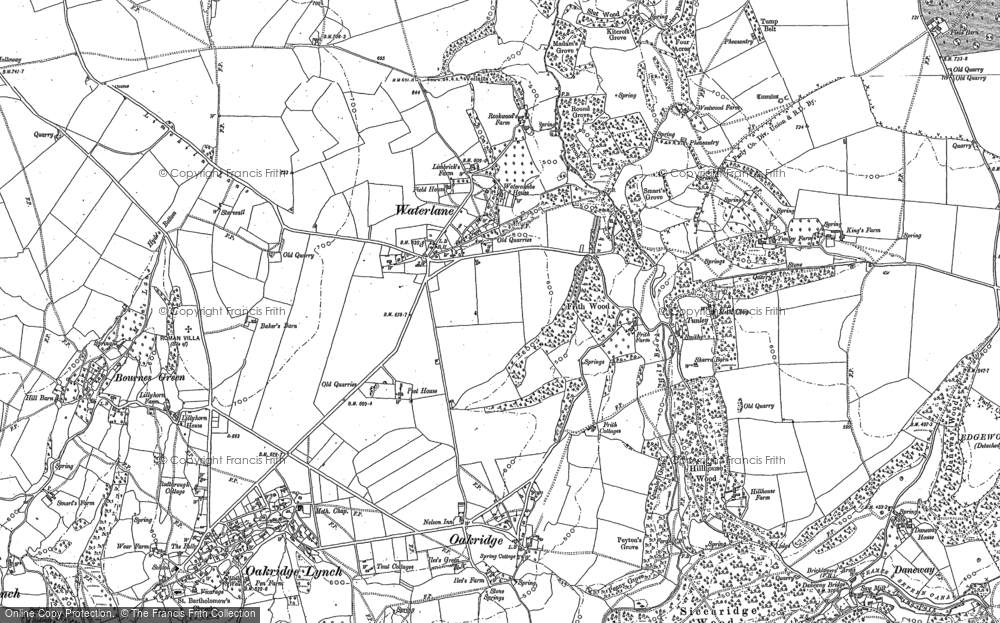 Old Map of Waterlane, 1882 in 1882