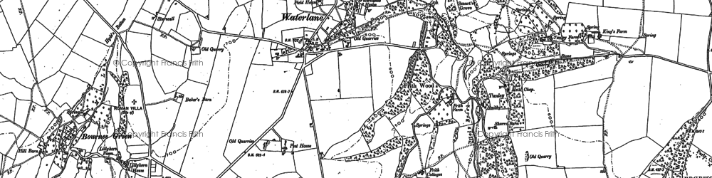 Old map of Waterlane in 1882