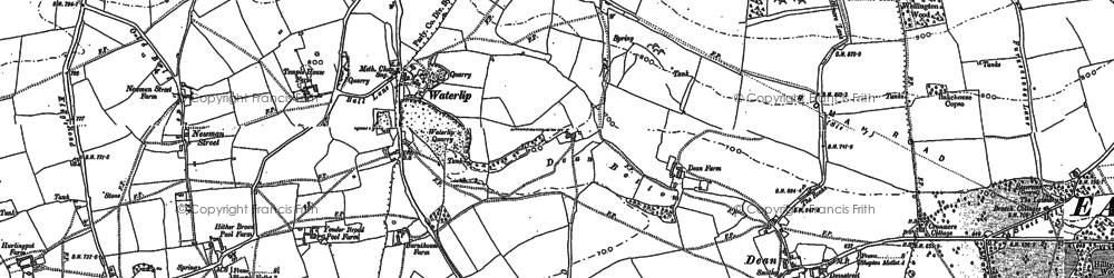 Old map of Waterlip in 1884