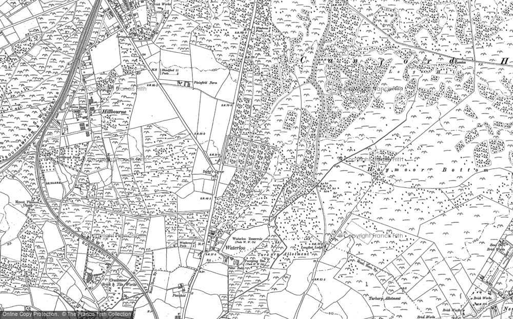 Old Map of Waterloo, 1886 - 1900 in 1886
