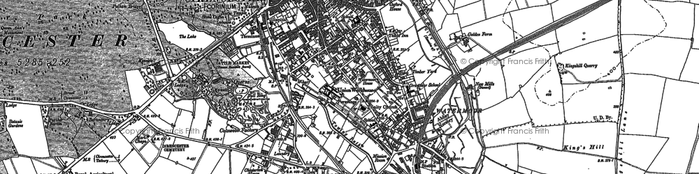 Old map of Watermoor in 1875