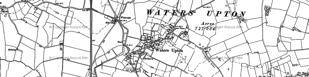 Old map of Waters Upton in 1880